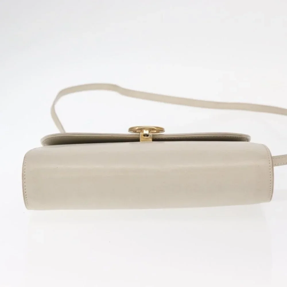 Authentic CELINE Shoulder Bag Leather Ivory Gold - Picture 12 of 16